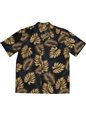 Aloha Republic Fern &amp; Monstera Navy Cotton Men&#39;s Hawaiian Shirt