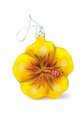 Island Heritage Hibiscus Yellow Collectible Glass Ornament