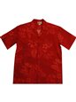 Aloha Republic Holiday Garden Red Cotton Men&#39;s Hawaiian Shirt