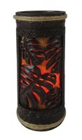 KC Hawaii Palm Leaves Poly Resin Bamboo Ambient Lamp