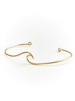 Happy Hawaii Jewelry Yellow Gold 14KGF Wire Wave Open Bangle