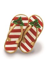 Island Heritage Festive Slippers Hand-Painted Ornament