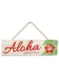 Island Heritage Aloha Spoken Here Wooden Hanging Sign