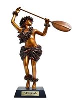 Pahoe "Wahine Canoe Paddler" Cold Cast Resin Statue