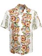 Ky&#39;s Vintage Anthurium White Cotton Poplin Men&#39;s Hawaiian Shirt