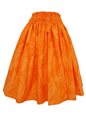 Monstera Orange Poly Cotton Single Pau Skirt / 3 Bands