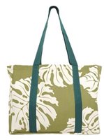 Kalama Collection Monstera Sage 100% Polyester Large Poly Laminated Canvas Tote 19"x14"x 4.5"