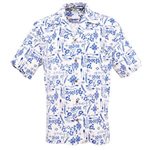 Two Palms Hook Cream Rayon Men's Hawaiian Shirt