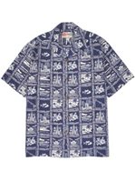 Hilo Hattie 50th State  Navy Cotton Men's Hawaiian Shirt