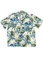 Paradise Found Rainforest White Rayon Men&#39;s Hawaiian Shirt