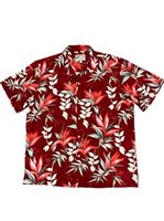 Paradise Found Hericonia Paradise Red Rayon Men's Hawaiian Shirt