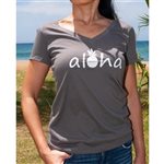 【Aloha Outlet限定】 Honi Pua レディースハワイアンTシャツ [アロハパイナップル]
