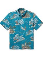 Reyn Spooner Waveriders Blue Moon Spooner Kloth Men's Hawaiian Shirt Classic Fit