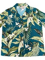 Paradise Found White Ginger Jade Rayon Women's Hawaiian Shirt