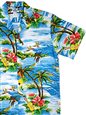 Two Palms Ocean Aqua Rayon Men&#39;s Hawaiian Shirt