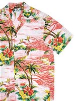 Two Palms Ocean Coral Rayon Men's Hawaiian Shirt