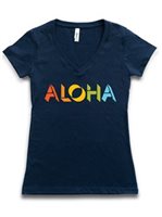 【Aloha Outlet限定】 Honi Pua レディースハワイアンTシャツ [モダンアロハ]