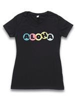 【Aloha Outlet限定】 Honi Pua レディースハワイアンUネックTシャツ [フアアロハ]