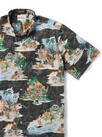 Reyn Spooner Spooner Spooktacular Black Spooner Kloth Men's Hawaiian Shirt Classic Fit