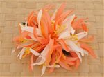Orange & White Large Spider Lily Hair Clip 6"