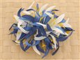 Blue &amp; White Large Spider Lily Hair Clip 6&quot;
