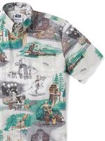Reyn Spooner A Star Wars Rebels Aliens & Droids Moonbeam Spooner Kloth Men's Hawaiian Shirt Classic Fit