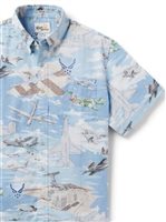 Reyn Spooner Air Force Flyin' Blue Spooner Kloth Men's Hawaiian Shirt Classic Fit