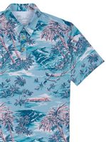 Kahala メンズハワイアンパフォーマンスポロシャツ [ワイキキブリーズ/ウォーター/特殊ポリエステル/スパンデックス]