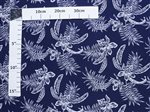 Dendrobium & Orchid Navy Poly Cotton CHOE-007#3