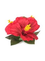 Red Hibiscus Hair Clip 5"x 4.5"