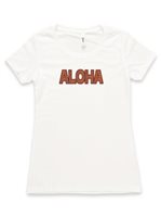[Tribal Collection] Honi Pua Tribal ALOHA Ladies Hawaiian Crew-neck T-Shirt