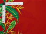Bird of Paradise Red Poly Cotton LW-22-851