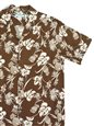 Two Palms Dream Garden Brown Rayon Men&#39;s Hawaiian Shirt