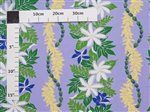 Flowers & Leaves Border Lavender Poly Cotton Trans-Pacific Textiles, Ltd. / TPTEX Flowers & Leaves Border Lavender Poly Cotton LW-23-888