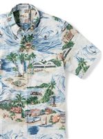 [2024 April New Arrival] Reyn Spooner NORTH SHORE Blue Spooner Kloth [2024 April New Arrival] Reyn Spooner / RYNSP NORTH SHORE Blue Spooner Kloth Men's Hawaiian Shirt Cl