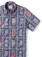 [2024 May New Arrival] Reyn Spooner SUMMER COMMEMORATIVE 2024 CROWN BLUE Spooner Kloth Men's Hawaiian Shirt Classic Fit