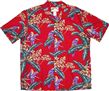 Paradise Found Jungle Bird Red Men&#39;s Hawaiian Shirt