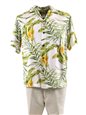 Two Palms Napali White Rayon Men&#39;s Hawaiian Shirt