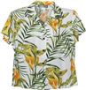 Two Palms Napali White Rayon Women&#39;s Hawaiian Shirt