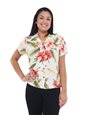 Two Palms Sonic Beige Rayon Women&#39;s Hawaiian Shirt