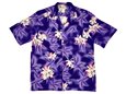 Two Palms Midnight Orchid Purple Rayon Men&#39;s Hawaiian Shirt