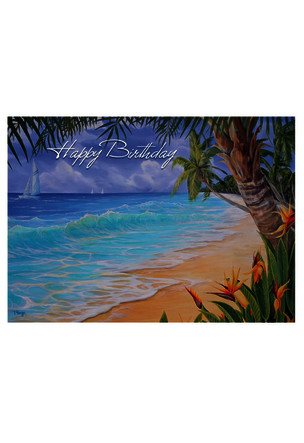 Beach Birthday Greeting Card Alohaoutlet Beach Birthday Greeting Card