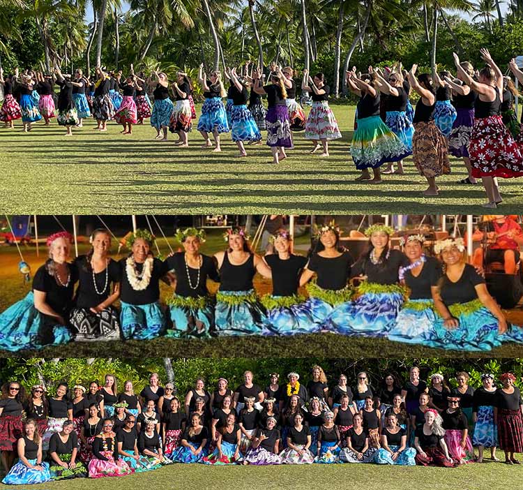 Pau skirt halau group