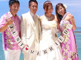 ハワイ結婚式写真