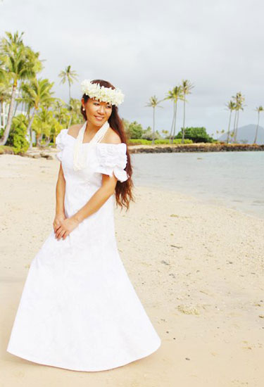 hawaiian wedding dresses plus size