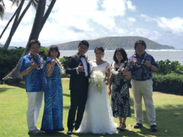 ハワイ結婚式写真