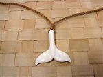Hawaiian Maori Bone Whale Tail Necklace Small