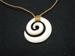 Hawaiian Maori Bone Spiral Necklace