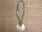 Round Mother Of Pearl & Chips White Tahitian Shell Necklace
