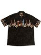 Winnie Fashion Beer Bottle Black Cotton Men&#39;s Hawaiian Shirt
